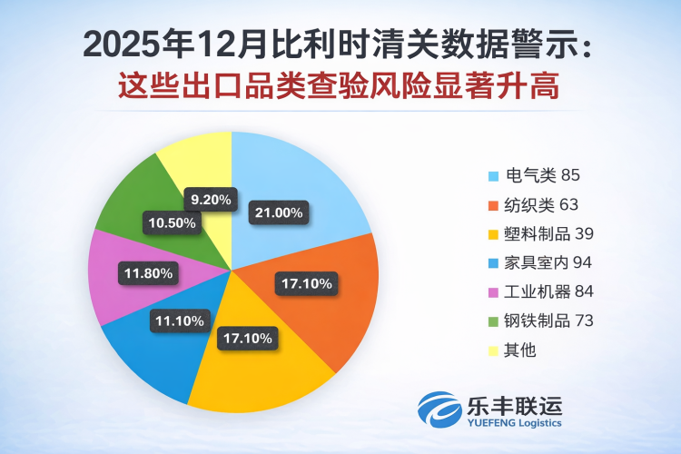 2025年12月比利时清关数据警示：这些出口品类查验风险显著升高-乐丰货运｜乐丰国际货运｜乐丰电商物流