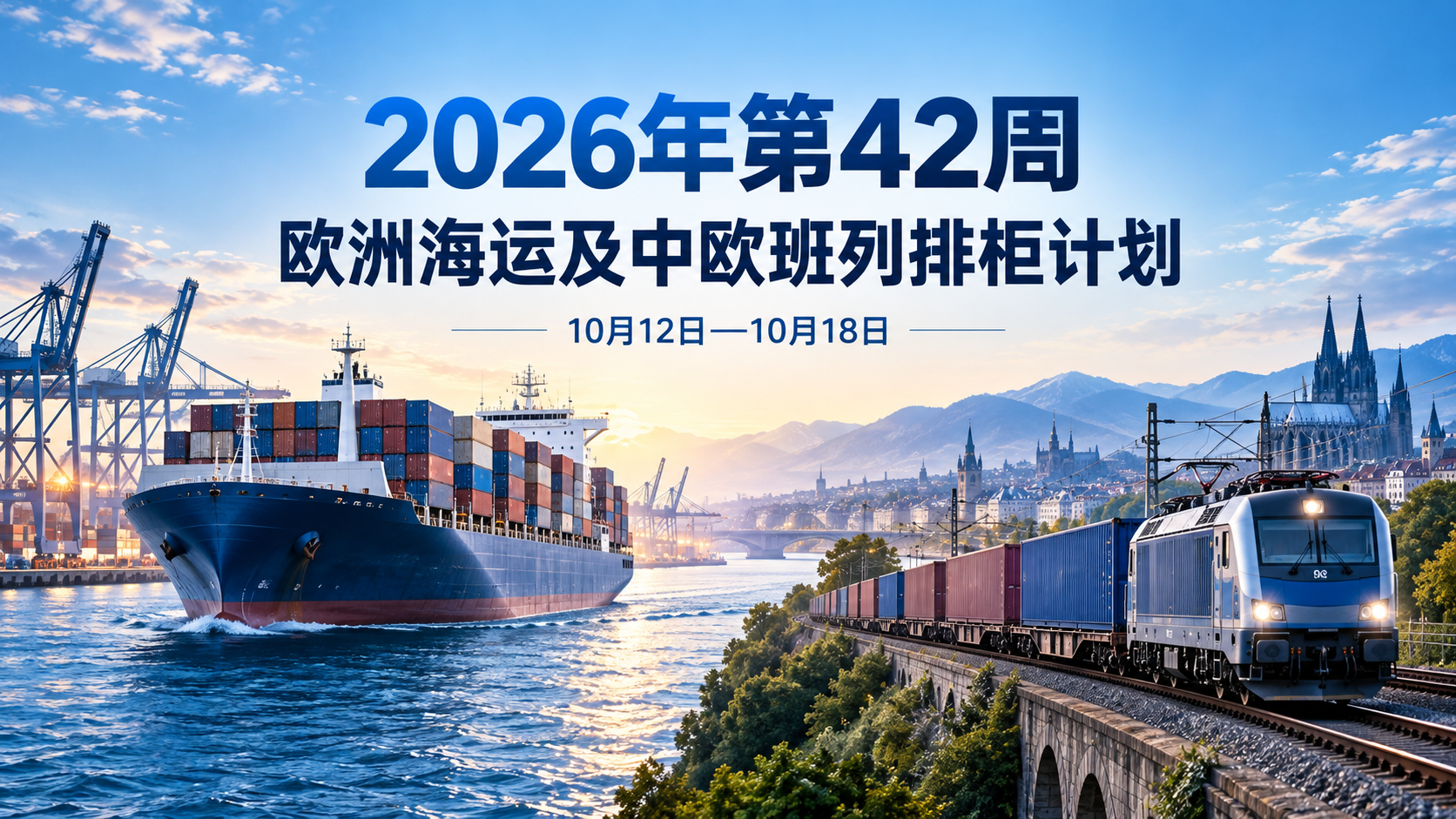 2026年第42周欧洲海运及中欧班列排柜计划（10月12日—10月18日）