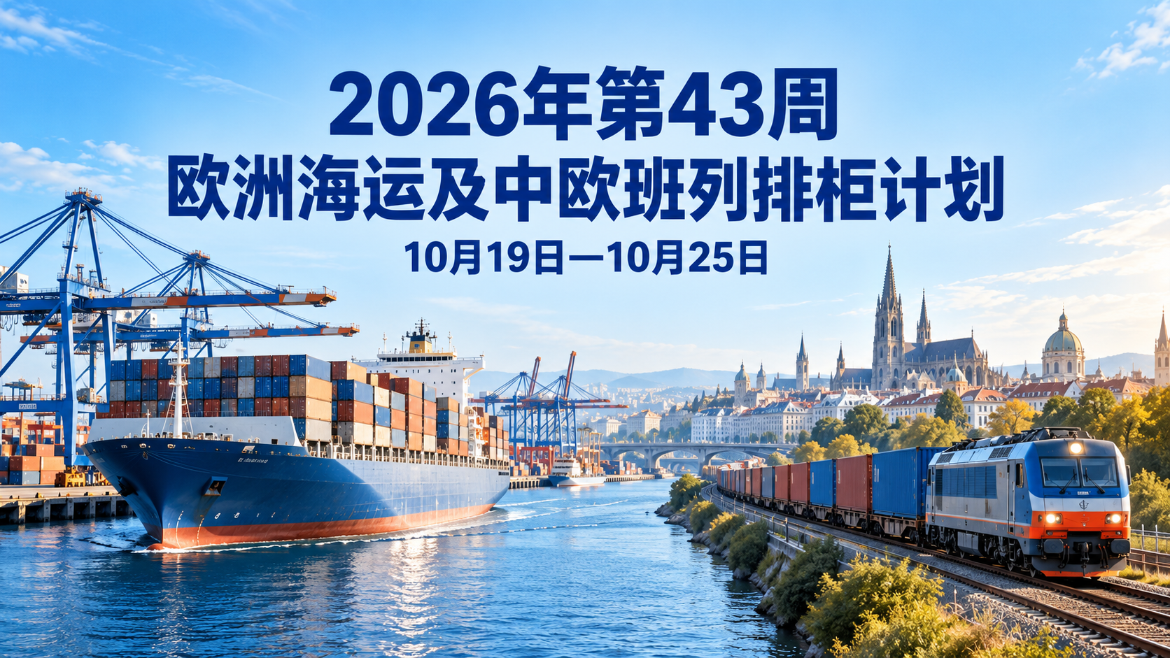 2026年第43周欧洲海运及中欧班列排柜计划（10月19日—10月25日）
